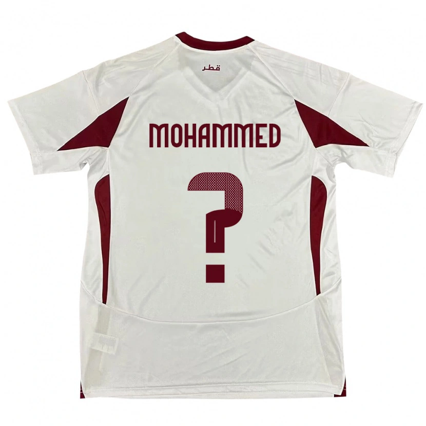 Danxen Mann Qatar Ali Mohammed #0 Hvit Bortetrøye Drakt Trøye 24-26 Skjorter T-Skjorte