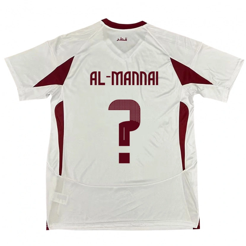 Danxen Mann Qatar Mohamed Al-Mannai #0 Hvit Bortetrøye Drakt Trøye 24-26 Skjorter T-Skjorte