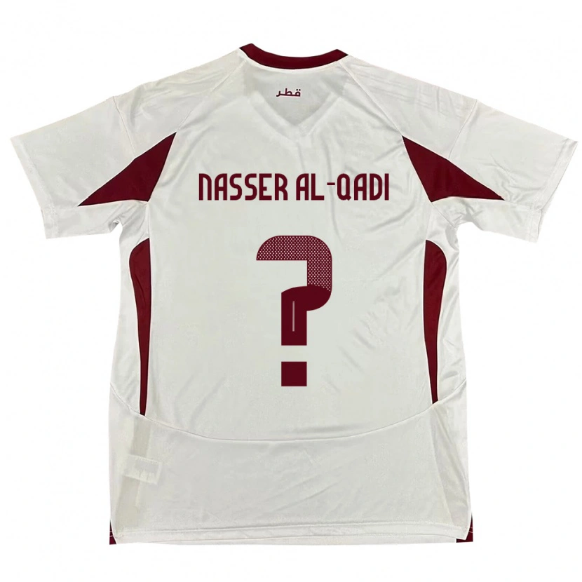 Danxen Mann Qatar Tameem Nasser Al-Qadi #0 Hvit Bortetrøye Drakt Trøye 24-26 Skjorter T-Skjorte