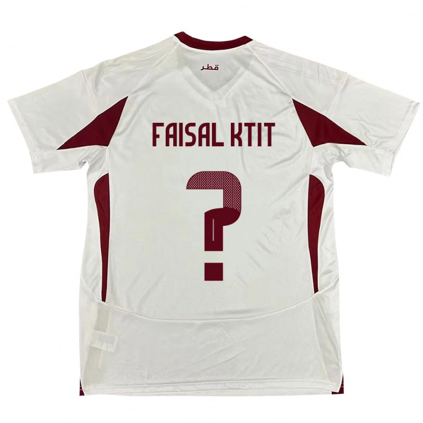 Danxen Mann Qatar Zaid Faisal Ktit #0 Hvit Bortetrøye Drakt Trøye 24-26 Skjorter T-Skjorte