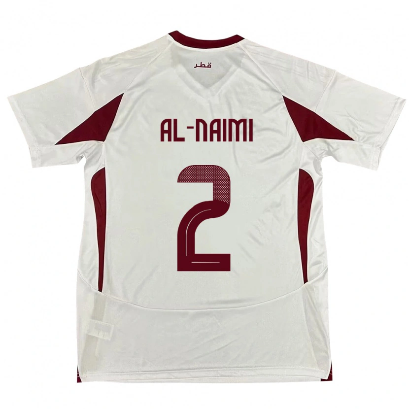 Danxen Mann Qatar Amna Al Naimi #2 Hvit Bortetrøye Drakt Trøye 24-26 Skjorter T-Skjorte
