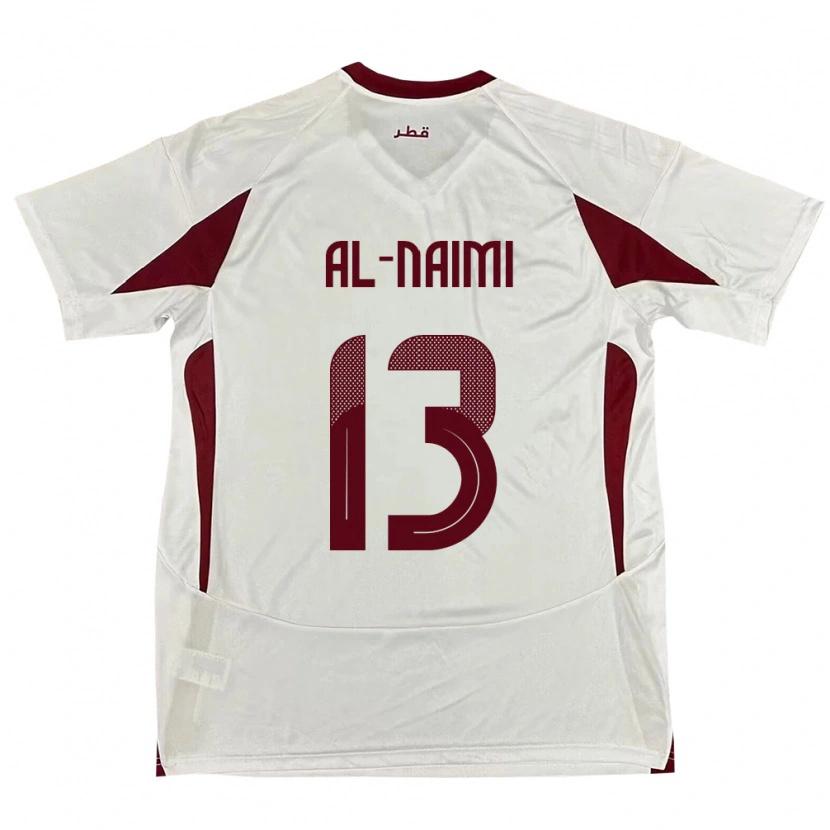 Danxen Mann Qatar Zahra Al Naimi #13 Hvit Bortetrøye Drakt Trøye 24-26 Skjorter T-Skjorte