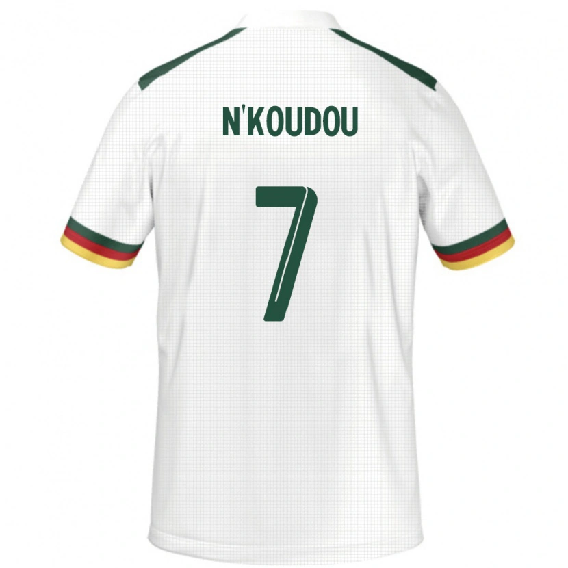 Danxen Mann Kamerun Georges-Kevin N'koudou #7 Hvit Bortetrøye Drakt Trøye 24-26 Skjorter T-Skjorte