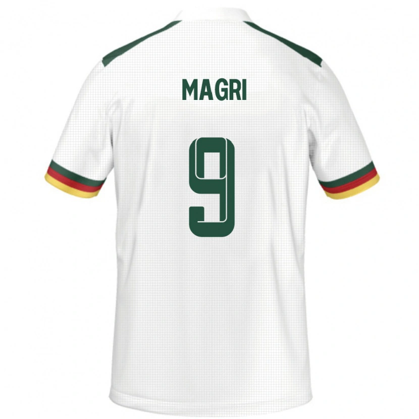 Danxen Mann Kamerun Frank Magri #9 Hvit Bortetrøye Drakt Trøye 24-26 Skjorter T-Skjorte