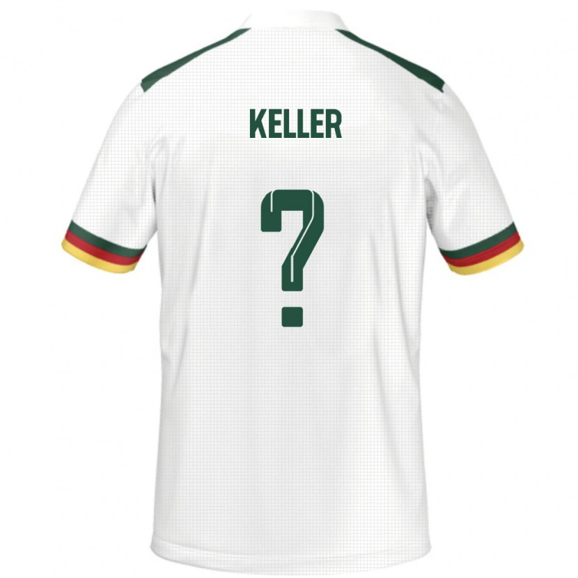Danxen Mann Kamerun Stephane Keller #0 Hvit Bortetrøye Drakt Trøye 24-26 Skjorter T-Skjorte