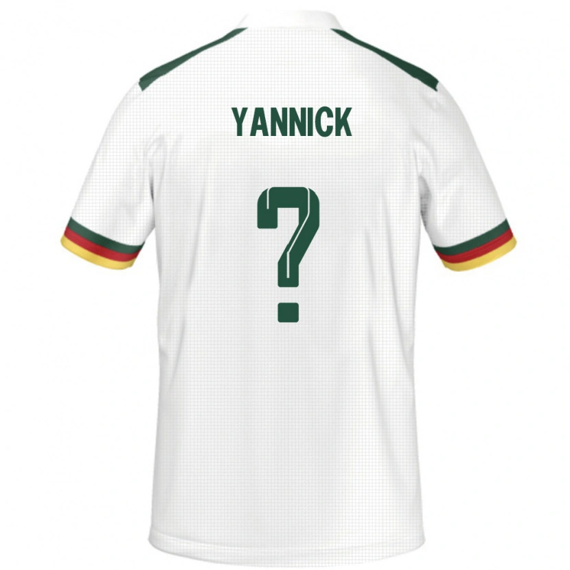 Danxen Mann Kamerun Noah Yannick #0 Hvit Bortetrøye Drakt Trøye 24-26 Skjorter T-Skjorte
