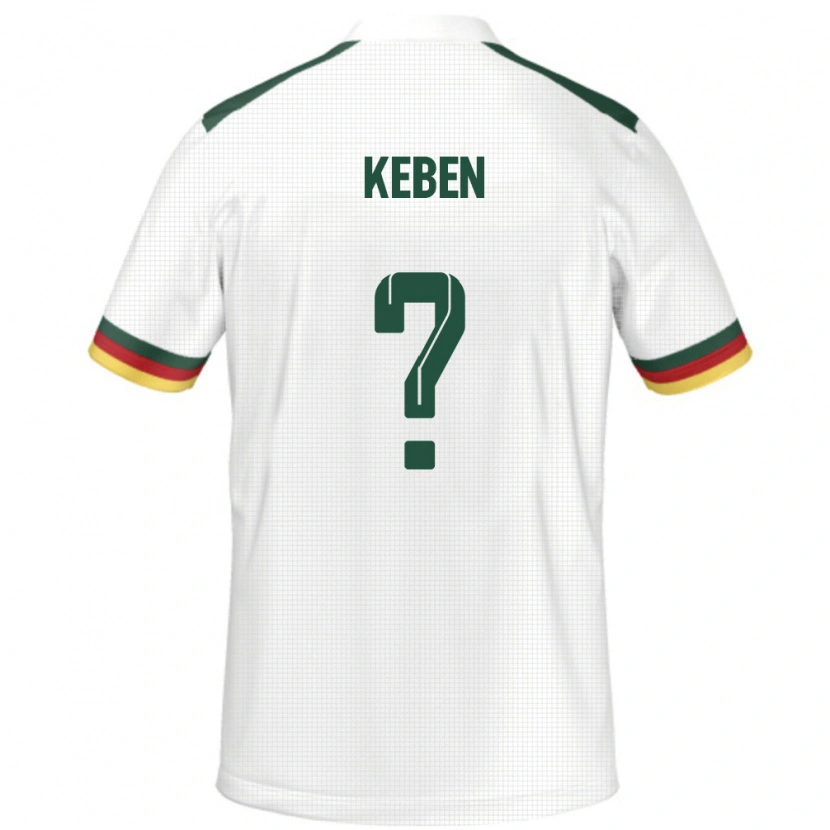 Danxen Mann Kamerun Kévin Keben #0 Hvit Bortetrøye Drakt Trøye 24-26 Skjorter T-Skjorte