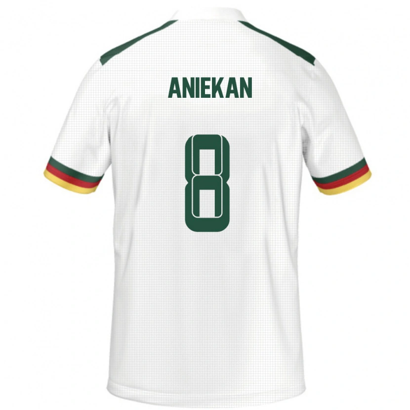 Danxen Mann Kamerun Stephan Aniekan #8 Hvit Bortetrøye Drakt Trøye 24-26 Skjorter T-Skjorte