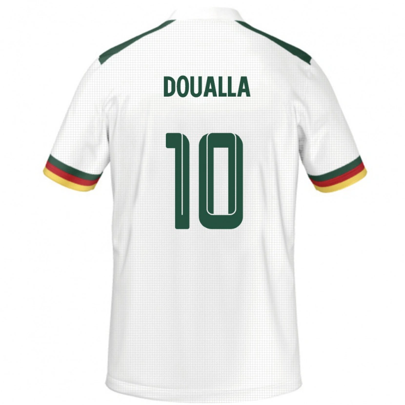 Danxen Mann Kamerun Nathan Doualla #10 Hvit Bortetrøye Drakt Trøye 24-26 Skjorter T-Skjorte