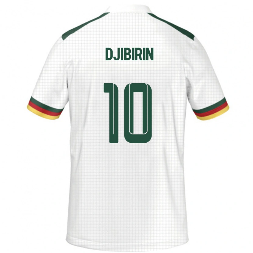 Danxen Mann Kamerun Harouna Djibirin #10 Hvit Bortetrøye Drakt Trøye 24-26 Skjorter T-Skjorte