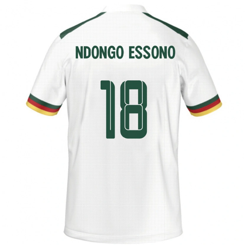 Danxen Mann Kamerun Rodrigue Dipanda Ndongo Essono #18 Hvit Bortetrøye Drakt Trøye 24-26 Skjorter T-Skjorte