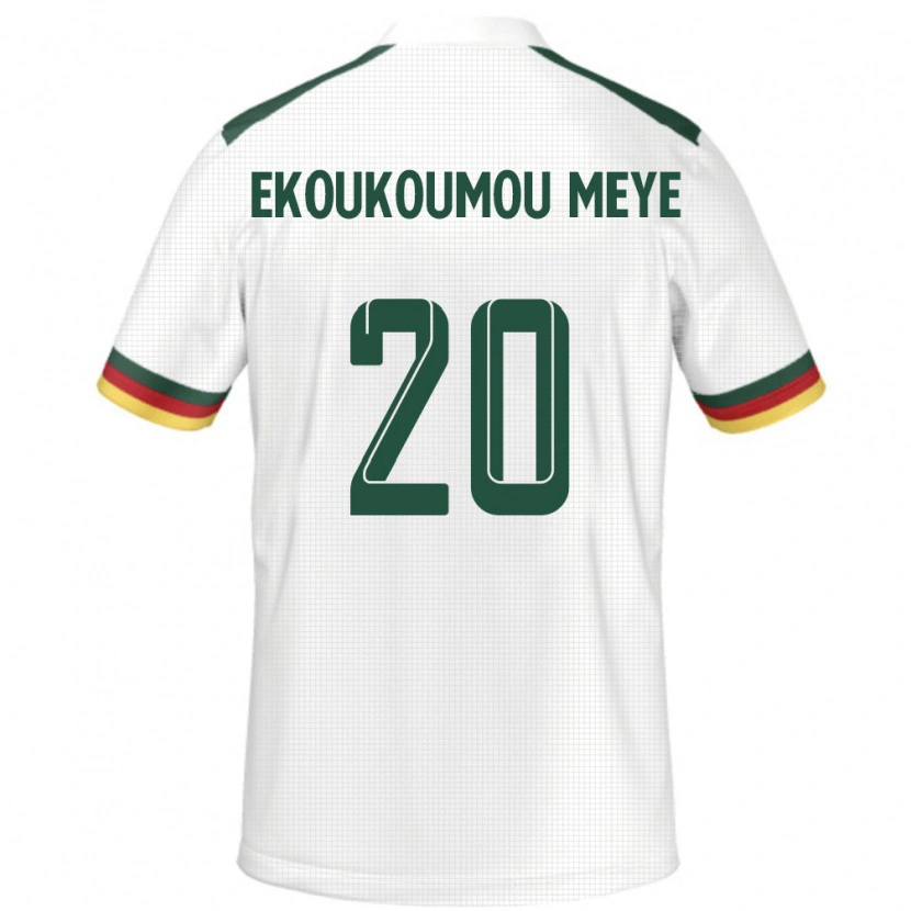 Danxen Mann Kamerun Ivan Donald Ekoukoumou Meye #20 Hvit Bortetrøye Drakt Trøye 24-26 Skjorter T-Skjorte