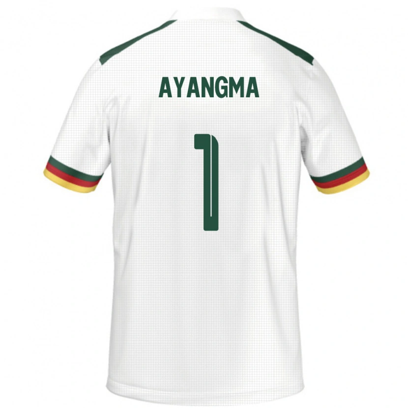 Danxen Mann Kamerun Pauline Ayangma #1 Hvit Bortetrøye Drakt Trøye 24-26 Skjorter T-Skjorte