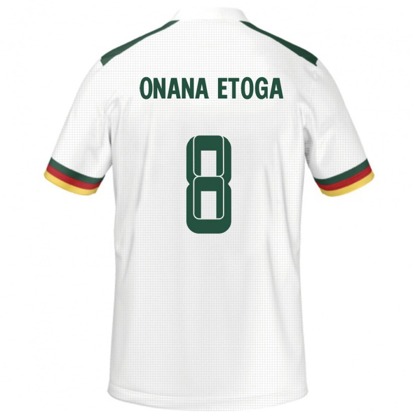Danxen Mann Kamerun Loic Onana Etoga #8 Hvit Bortetrøye Drakt Trøye 24-26 Skjorter T-Skjorte