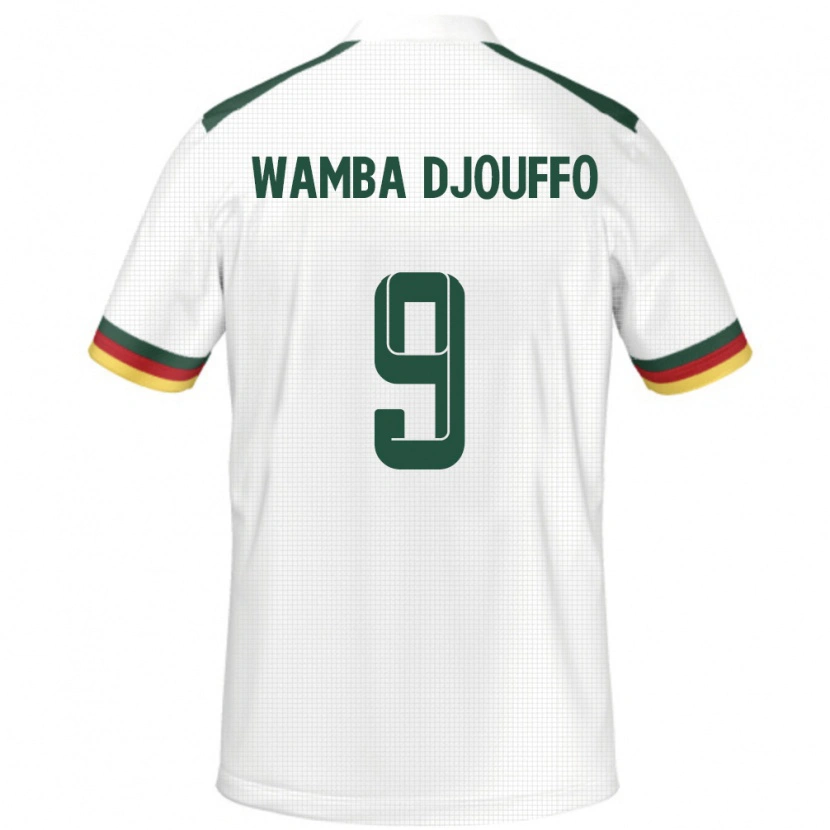 Danxen Mann Kamerun Leonel Wamba Djouffo #9 Hvit Bortetrøye Drakt Trøye 24-26 Skjorter T-Skjorte
