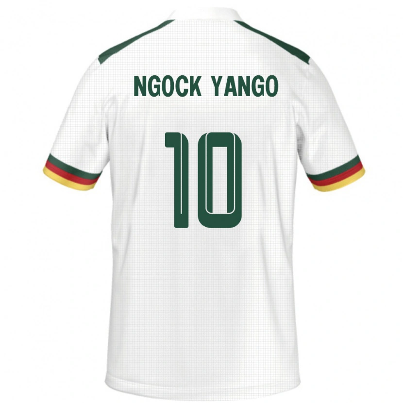 Danxen Mann Kamerun Grace Ngock Yango #10 Hvit Bortetrøye Drakt Trøye 24-26 Skjorter T-Skjorte