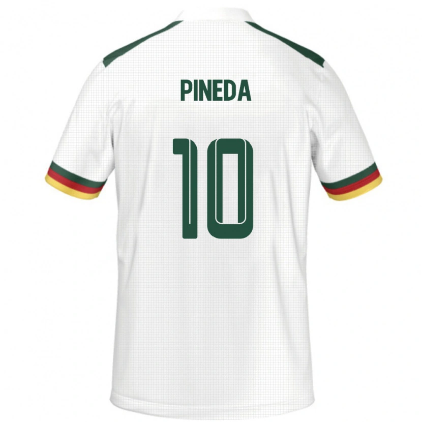 Danxen Mann Kamerun Etienne Eto O Pineda #10 Hvit Bortetrøye Drakt Trøye 24-26 Skjorter T-Skjorte