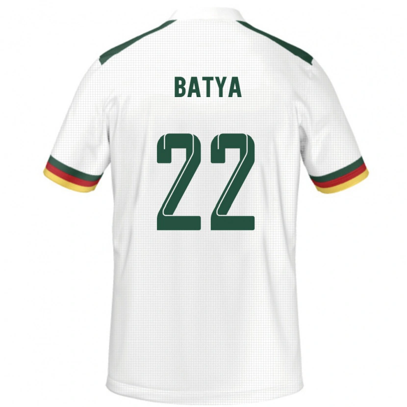 Danxen Mann Kamerun Michaela Batya #22 Hvit Bortetrøye Drakt Trøye 24-26 Skjorter T-Skjorte