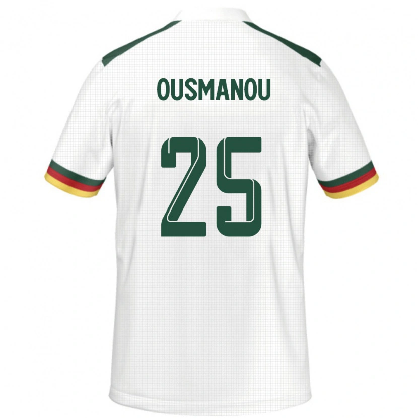 Danxen Mann Kamerun Doudou Ousmanou #25 Hvit Bortetrøye Drakt Trøye 24-26 Skjorter T-Skjorte