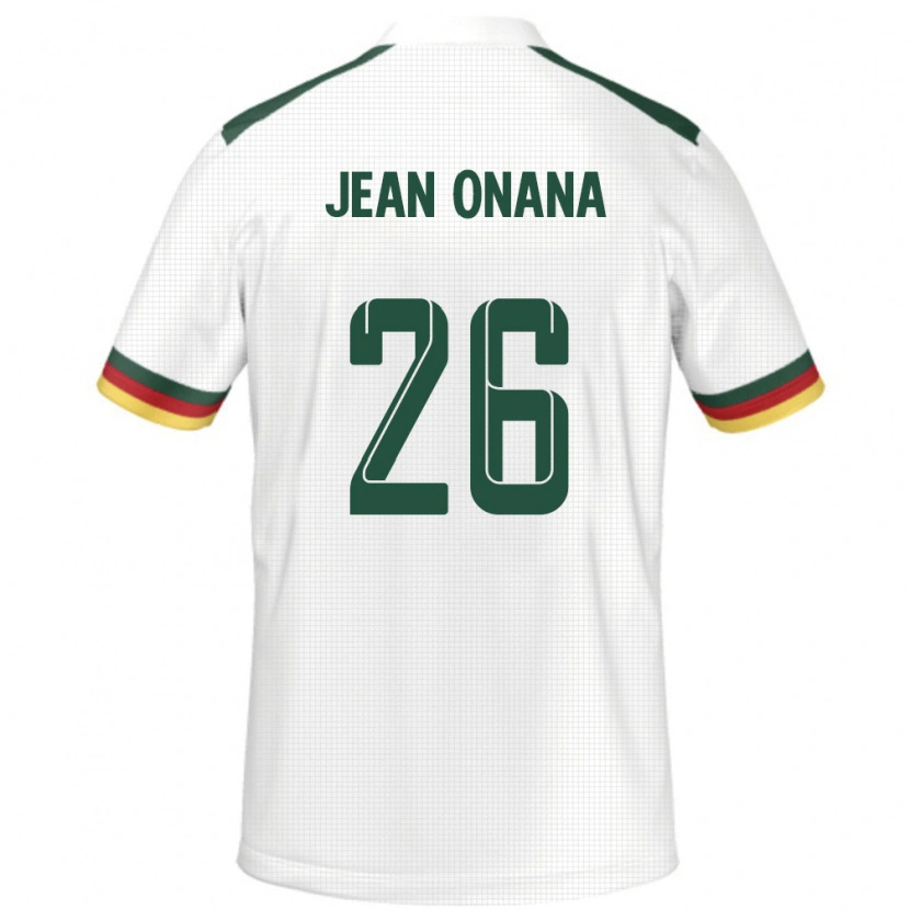 Danxen Mann Kamerun Jean Onana #26 Hvit Bortetrøye Drakt Trøye 24-26 Skjorter T-Skjorte