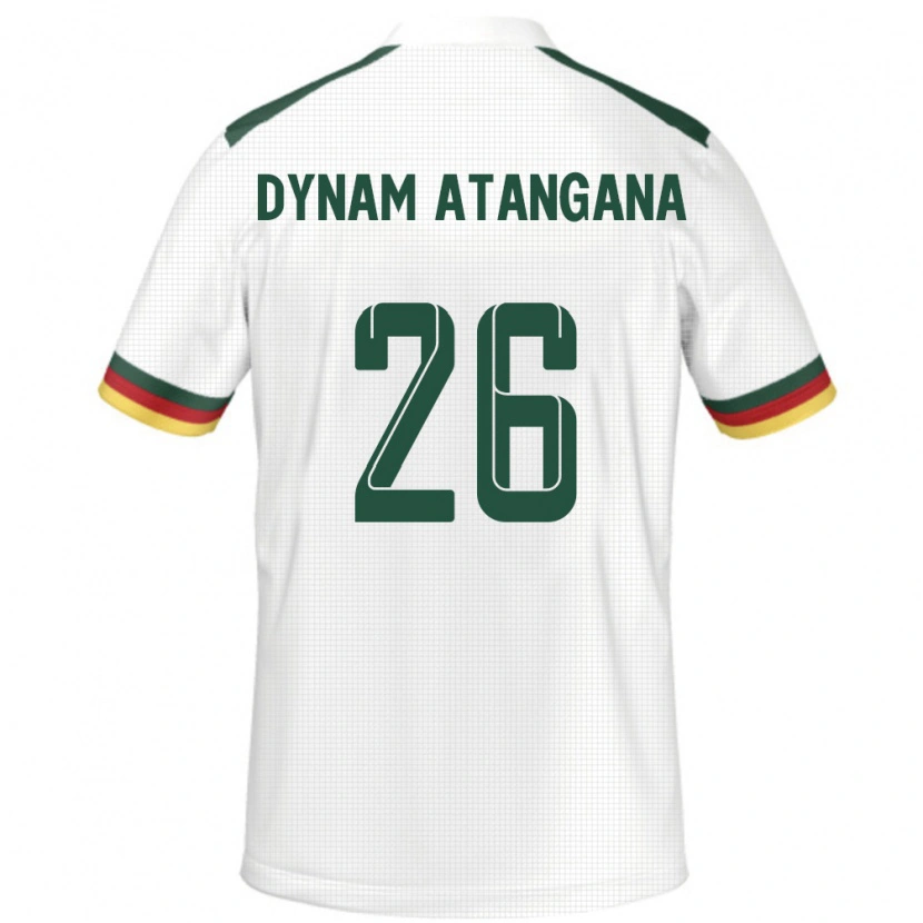 Danxen Mann Kamerun Marc Dynam Atangana #26 Hvit Bortetrøye Drakt Trøye 24-26 Skjorter T-Skjorte