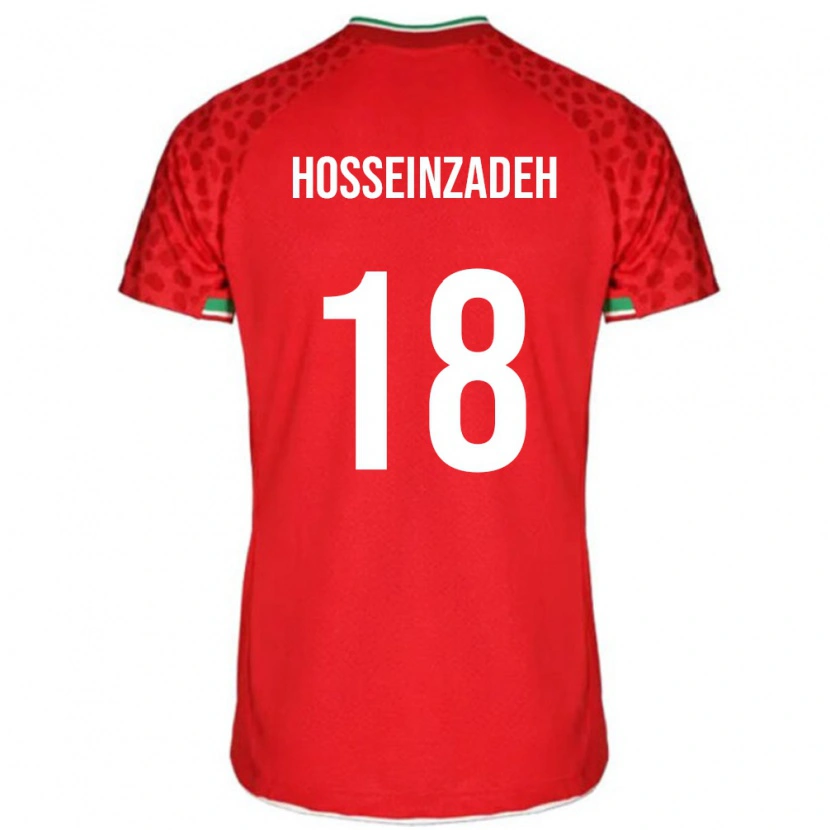 Danxen Mann Iran Amirhossein Hosseinzadeh #18 Rød Bortetrøye Drakt Trøye 24-26 Skjorter T-Skjorte
