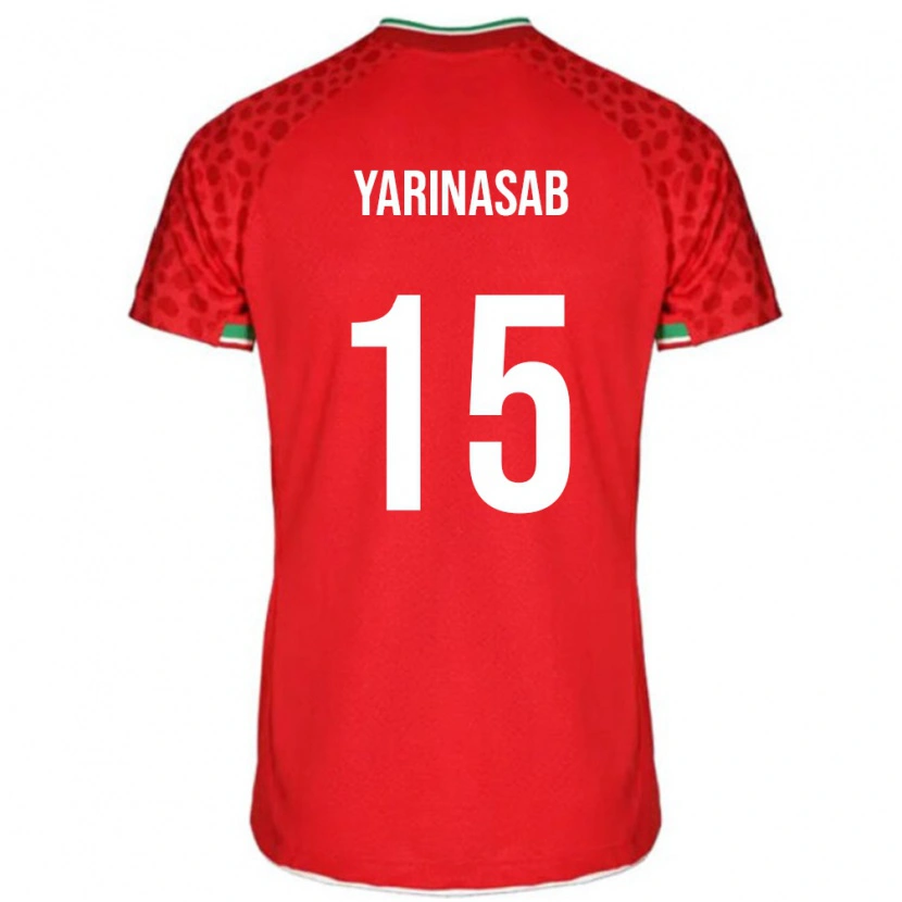 Danxen Mann Iran Alireza Yarinasab #15 Rød Bortetrøye Drakt Trøye 24-26 Skjorter T-Skjorte