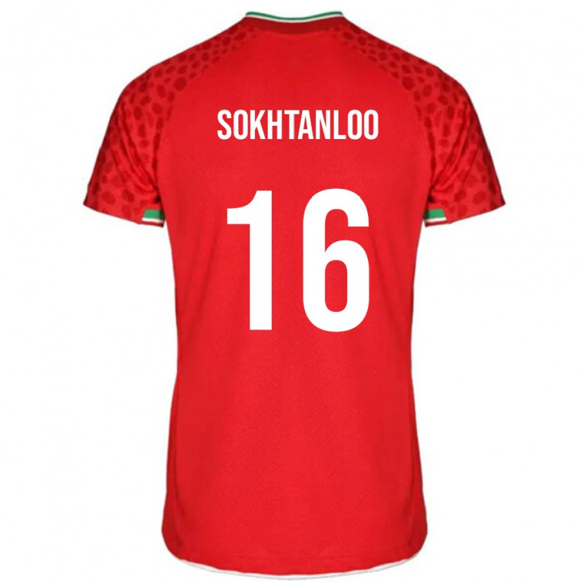 Danxen Mann Iran Abolfazl Sokhtanloo #16 Rød Bortetrøye Drakt Trøye 24-26 Skjorter T-Skjorte