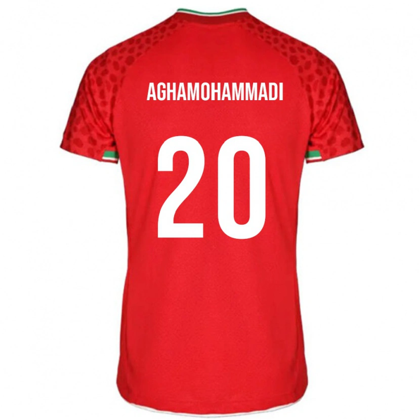 Danxen Mann Iran Mehrdad Aghamohammadi #20 Rød Bortetrøye Drakt Trøye 24-26 Skjorter T-Skjorte