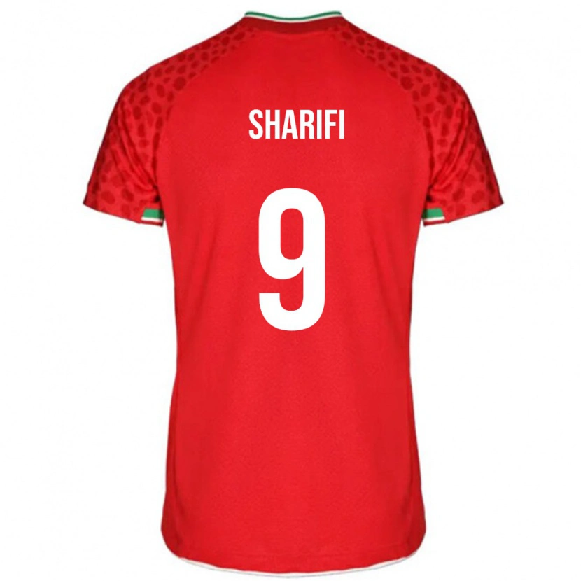 Danxen Mann Iran Alireza Sharifi #9 Rød Bortetrøye Drakt Trøye 24-26 Skjorter T-Skjorte