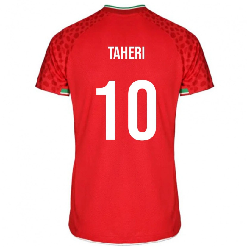 Danxen Mann Iran Kasra Taheri #10 Rød Bortetrøye Drakt Trøye 24-26 Skjorter T-Skjorte