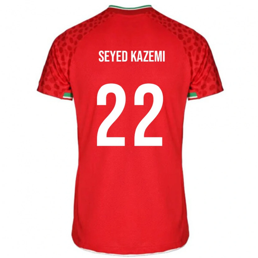 Danxen Mann Iran Arefeh Seyed Kazemi #22 Rød Bortetrøye Drakt Trøye 24-26 Skjorter T-Skjorte