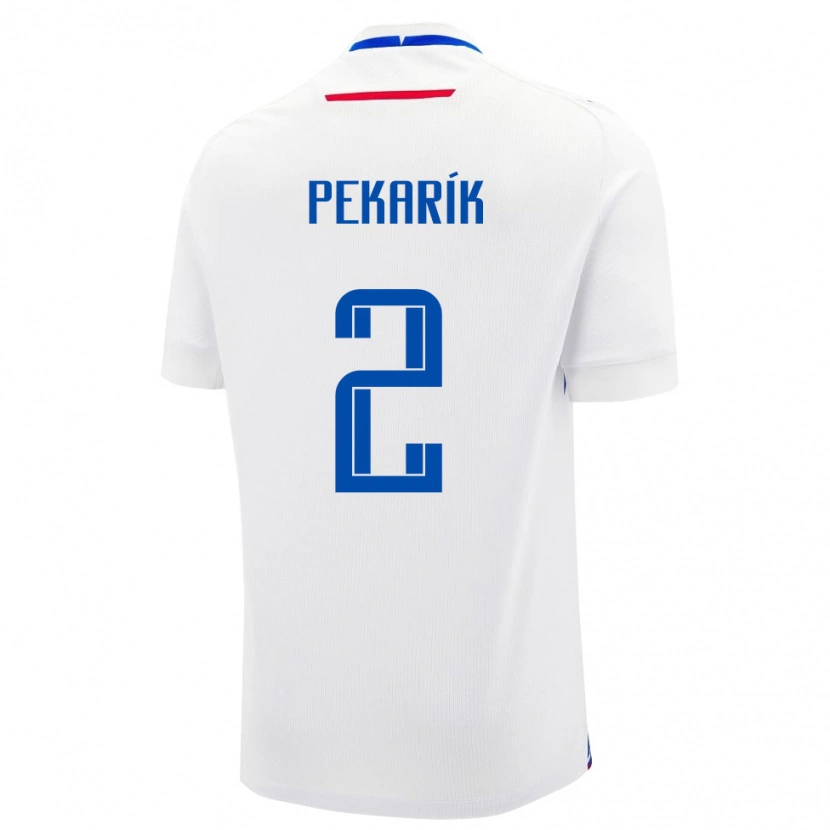 Danxen Mann Slovakia Peter Pekarík #2 Hvit Bortetrøye Drakt Trøye 24-26 Skjorter T-Skjorte