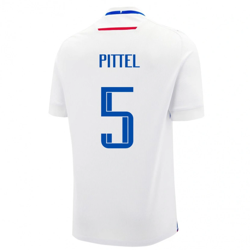 Danxen Mann Slovakia Peter Pittel #5 Hvit Bortetrøye Drakt Trøye 24-26 Skjorter T-Skjorte
