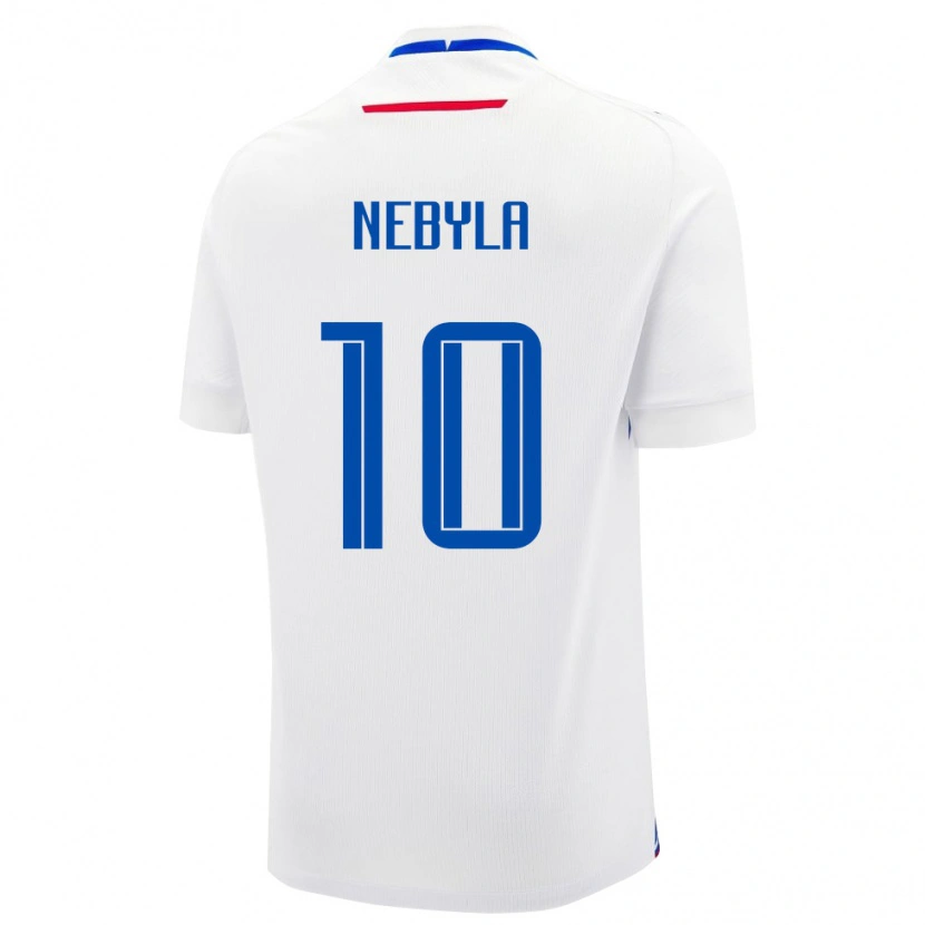 Danxen Mann Slovakia Sebastian Nebyla #10 Hvit Bortetrøye Drakt Trøye 24-26 Skjorter T-Skjorte