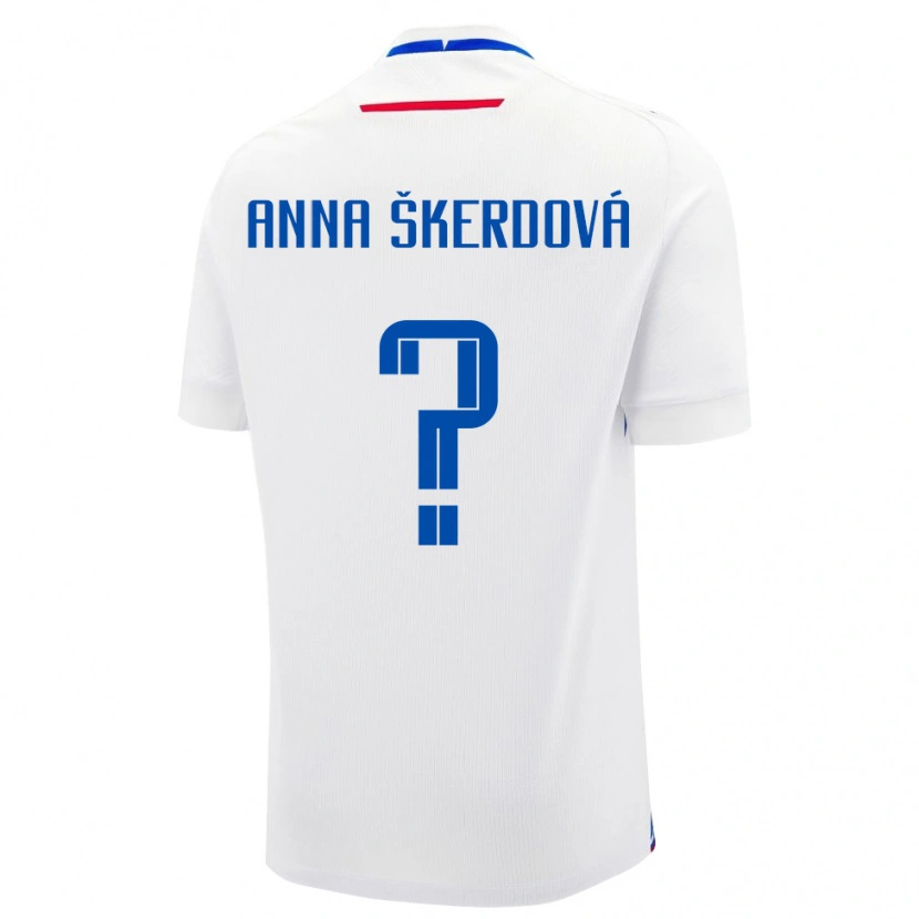 Danxen Mann Slovakia Sofia Anna Škerdová #0 Hvit Bortetrøye Drakt Trøye 24-26 Skjorter T-Skjorte
