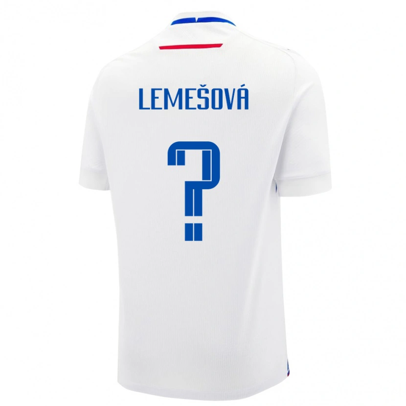 Danxen Mann Slovakia Diana Lemešová #0 Hvit Bortetrøye Drakt Trøye 24-26 Skjorter T-Skjorte