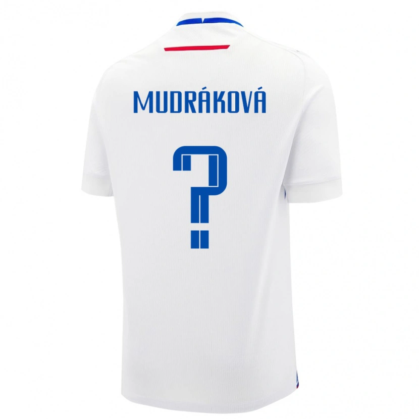 Danxen Mann Slovakia Patrícia Mudráková #0 Hvit Bortetrøye Drakt Trøye 24-26 Skjorter T-Skjorte