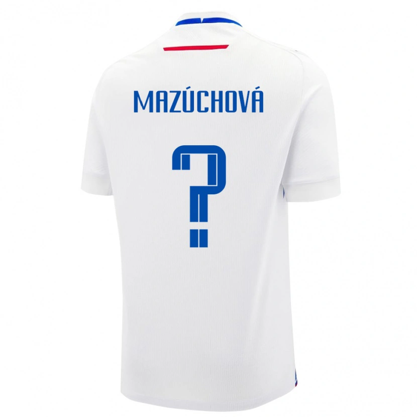 Danxen Mann Slovakia Lenka Mazúchová #0 Hvit Bortetrøye Drakt Trøye 24-26 Skjorter T-Skjorte