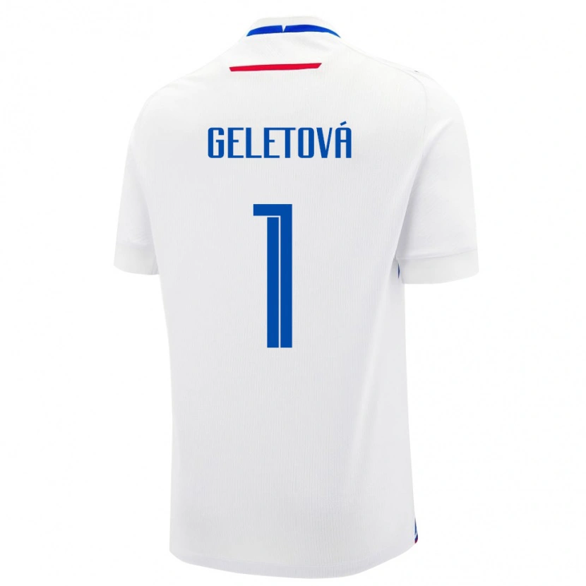 Danxen Mann Slovakia Martina Geletová #1 Hvit Bortetrøye Drakt Trøye 24-26 Skjorter T-Skjorte