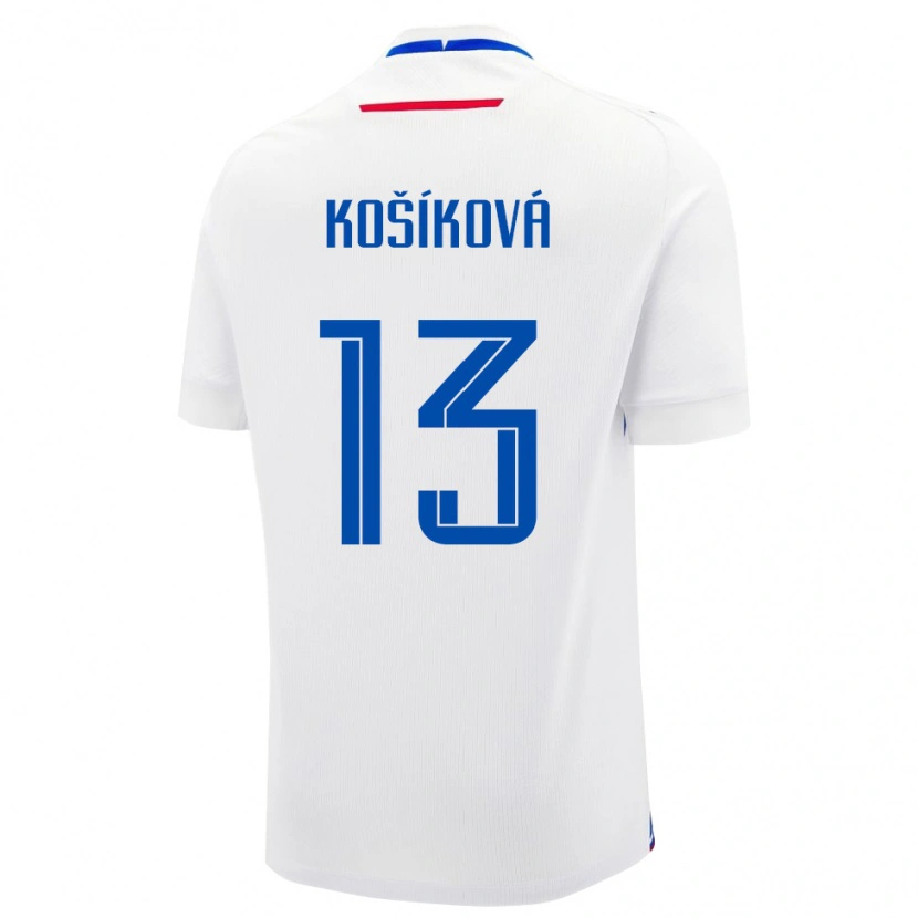 Danxen Mann Slovakia Kristína Košíková #13 Hvit Bortetrøye Drakt Trøye 24-26 Skjorter T-Skjorte