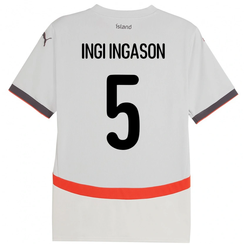 Danxen Mann Island Sverrir Ingi Ingason #5 Hvit Bortetrøye Drakt Trøye 24-26 Skjorter T-Skjorte