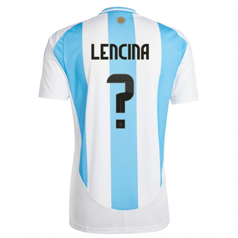 Danxen Dame Argentina Santiago Lencina #0 Hvit Blå Hjemmetrøye Drakt Trøye 24-26 Skjorter T-Skjorte
