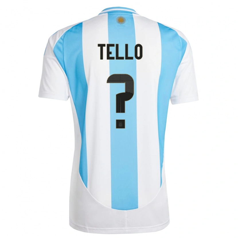 Danxen Dame Argentina Alejandro Tello #0 Hvit Blå Hjemmetrøye Drakt Trøye 24-26 Skjorter T-Skjorte