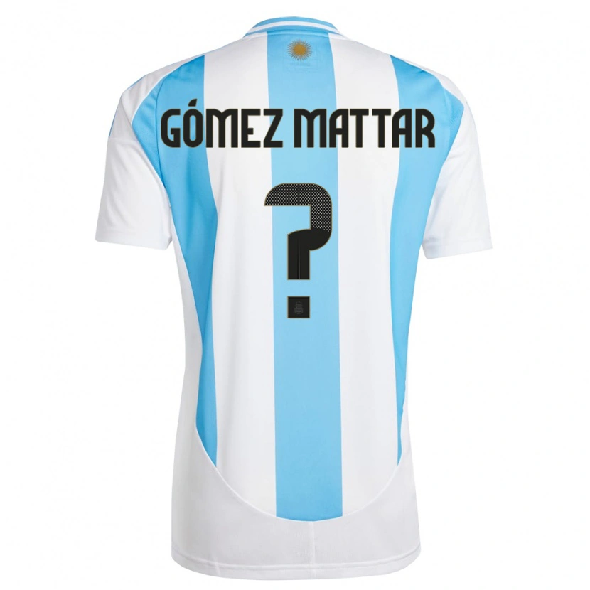 Danxen Dame Argentina Jerónimo Gómez Mattar #0 Hvit Blå Hjemmetrøye Drakt Trøye 24-26 Skjorter T-Skjorte
