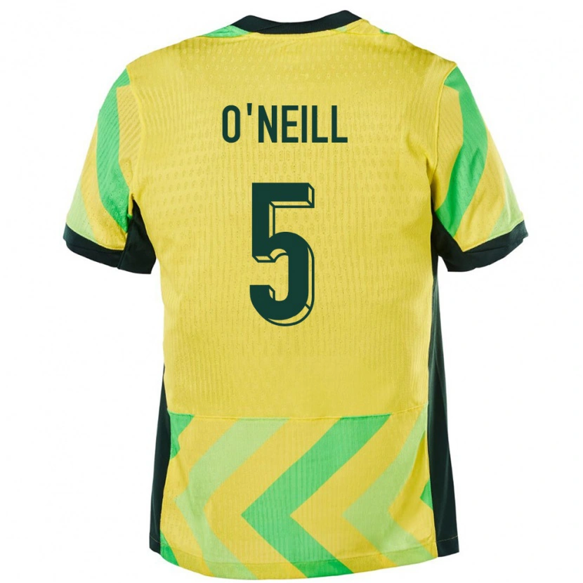 Danxen Dame Australia Aiden O'neill #5 Gyllen Hjemmetrøye Drakt Trøye 24-26 Skjorter T-Skjorte