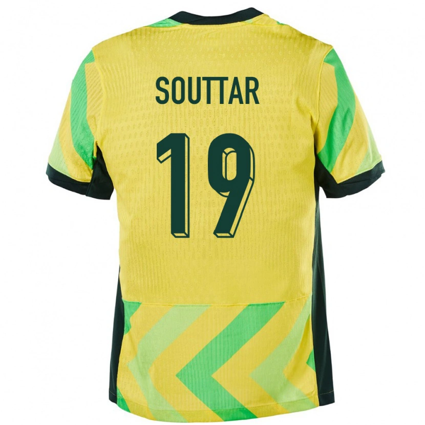 Danxen Dame Australia Harry Souttar #19 Gyllen Hjemmetrøye Drakt Trøye 24-26 Skjorter T-Skjorte
