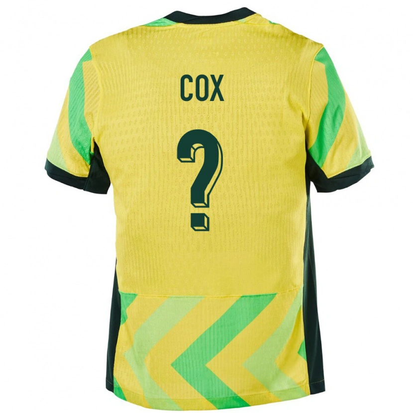 Danxen Dame Australia Ethan Cox #0 Gyllen Hjemmetrøye Drakt Trøye 24-26 Skjorter T-Skjorte