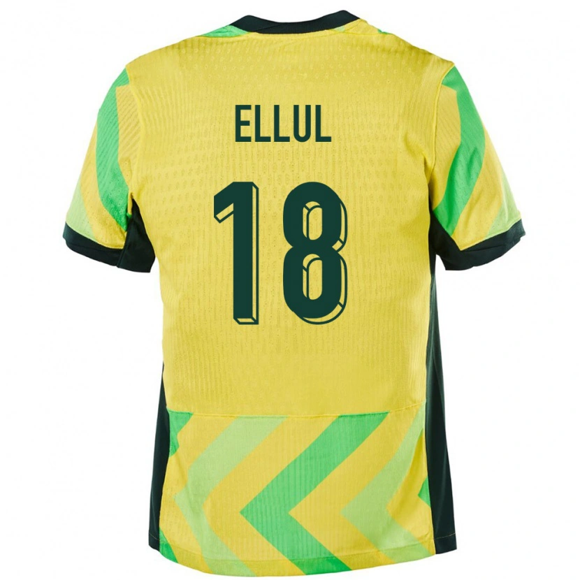 Danxen Dame Australia Noah Ellul #18 Gyllen Hjemmetrøye Drakt Trøye 24-26 Skjorter T-Skjorte