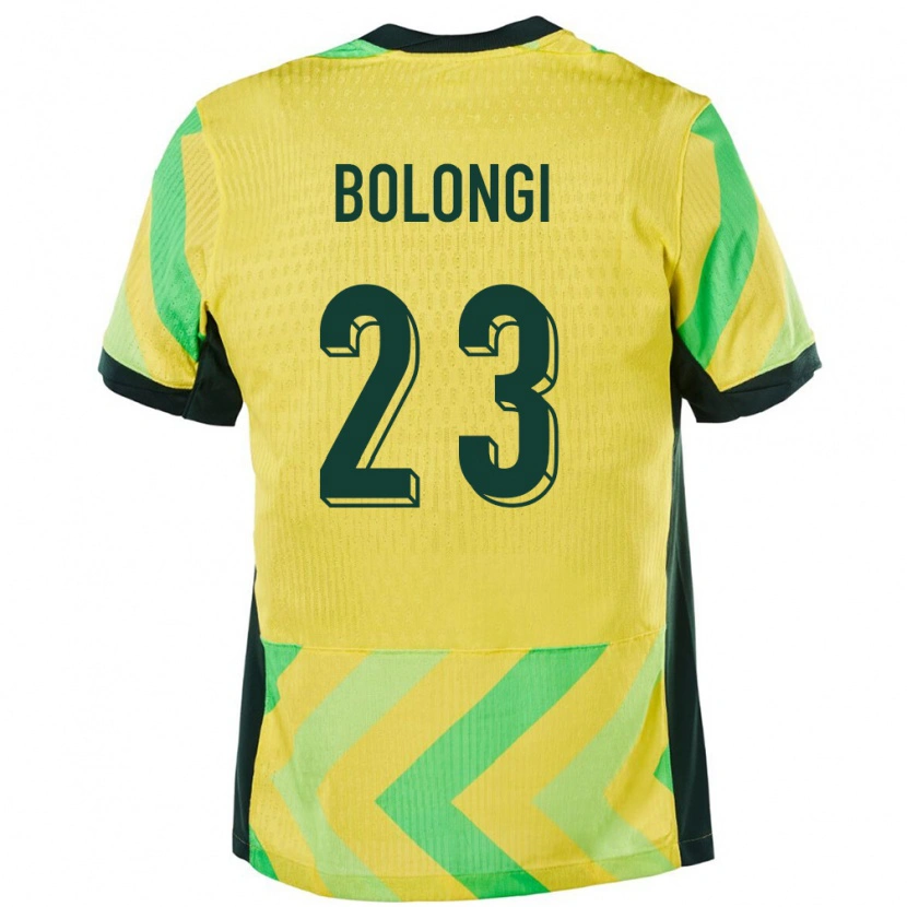 Danxen Dame Australia David Bolongi #23 Gyllen Hjemmetrøye Drakt Trøye 24-26 Skjorter T-Skjorte
